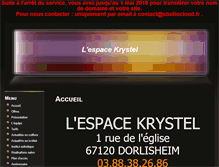 Tablet Screenshot of lespacekrystel.com